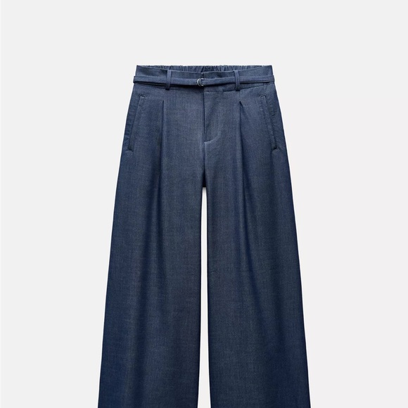 Zara Pants - Zara Wide Leg High Waist Trousers with belt